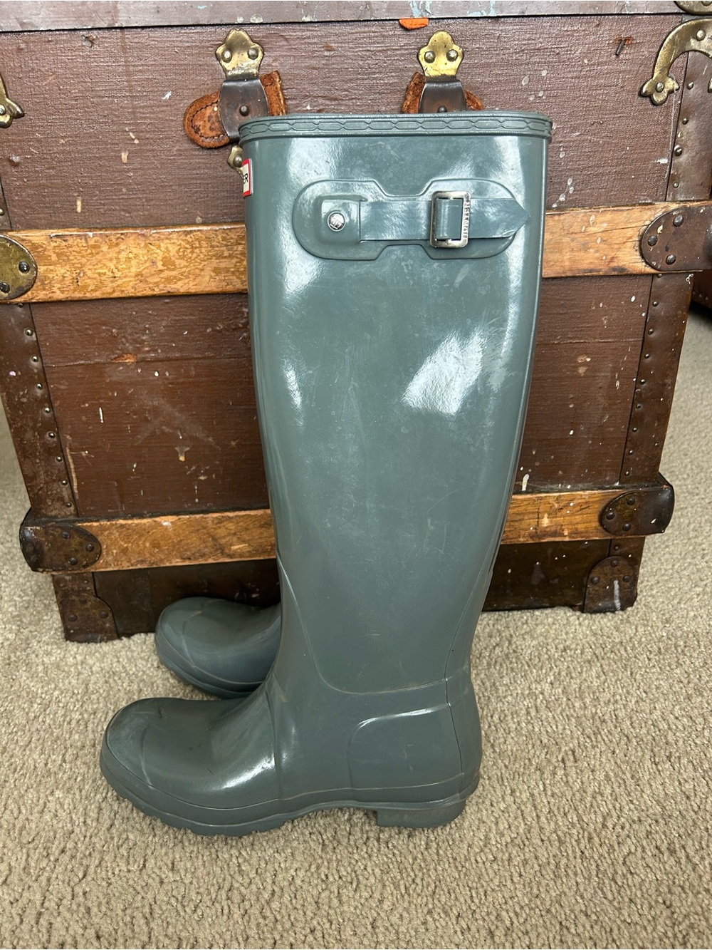 Hunter Rubber Tall Rain Boots - Casual Outdoor Footwear
